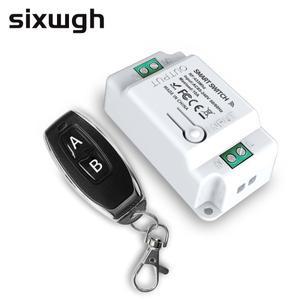 SIXWGH RF433 무선 스위치 On-Off 2 키 푸시 버튼 스마트 홈 침실 리모컨 전등