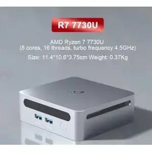 젠머신 라이젠 7 7730U 미니 PC AMD 듀얼 채널 DDR4 3200T/s 6GB PCIe40 SSD WiFi6 BT52 DIY 게이밍 컴퓨터