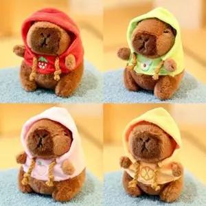 키링 백참 카피바라 키홀더 커플키링 친구선물 후드 인형 우정키링-WFNOVNB