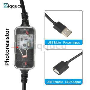 조도 센서 스위치 제어 USB 케이블 주야간 자동 켜짐 천장 LED 스트립