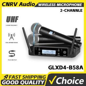 GLXD4-b58 무선 마이크 2채널 UHF 고품질 전문 세트 및 파티에 적합