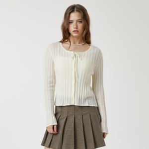 [AK평택점] [후아유] Ribbon Punching Skashi Cardigan / WHCKF4993F