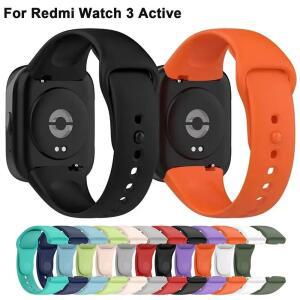 Xiaomi Watch 3용 Redmi 3 Active/Lite용 PET 필름 화면 보호 장치가 있는 부드러운 실리콘 교체 환기 시계 스트랩