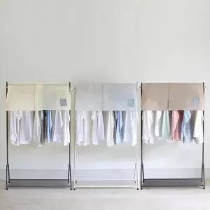 [하우스플랜온]1+1 유니크 하프 행거 커버 3colors 옷커버 먼지방지 옷가리개