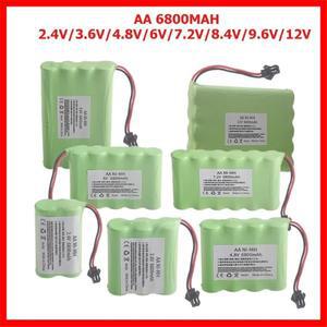 2.4V/3.6V/4.8V/6V/7.2V/8.4V/9.6V/12V  대용량 6800mAh  제어 장난감 자동차 SM-2P 플러그 배터리