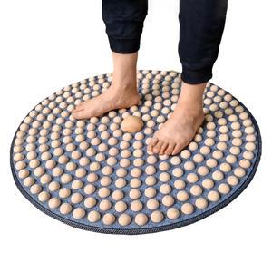 FBXBGH 발 마사지 매트 우드 지압 접이식 보관 피로한 발을 위한 반사 이완 도구 부모님이나 친구를 선물(19.7x19.7인치)