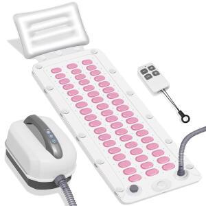 욕조용 베개가 있는 전기 버블 마사지 매트 - 휴대용 스파 목욕 마사지기 6단 조절식 제트 리모컨 13개의 흡입 컵 전신 휴식을 위한 74개의 에어