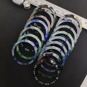 42.3x33.3mm 경 빛나는 세라믹 베젤 인서트 TAG HEUER AQUARACER 자동 시계 WAY201 교체