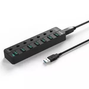고속 usb 허브 7 포트 유전원 멀티 usb 허브 데이터