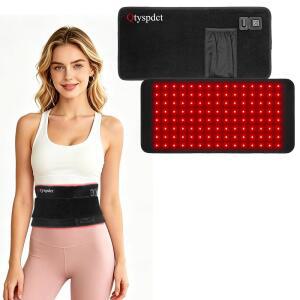 신체용 적광 테라피, 660nm 850nm 3인치 1개 LED 16인치 적외선 테라피 랩 벨트 패드 목 어깨 뒤쪽 무릎 근육용