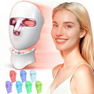 얼굴과 목을 위한 캠리 레드 라이트 테라피 마스크, LED USB-C 충전식, 페이셜 스킨케어 및 레이디언스 케어, 가정, 여행, 요가 휴식을 마스크