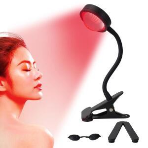 얼굴용 WTINTELL 레드 라이트 테라피, 클립이 있는 40개의 LED 660nm 테라피 라이트, 홈 스킨 케어 및 만성 에 적합합니다.