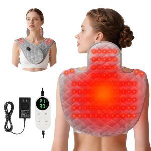 Ziptly 신체용 적색광 테라피, 3-in-1 LED 비드, 타이머 및 리모컨이 있는 660nm & 850nm 적외선 테라피 패드, 가정이나 사무실에서 어깨, 목, 등 사용할 수 웨어러블 벨트