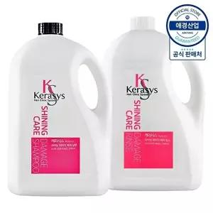 [애경]케라시스 샤이닝 샴푸/린스 4L ,2개 +펌프증정