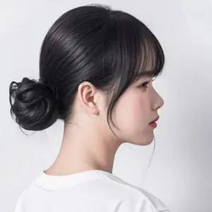 [골드스마일]여성 만두머리 당고머리 올림머리 똥머리 부분 가발