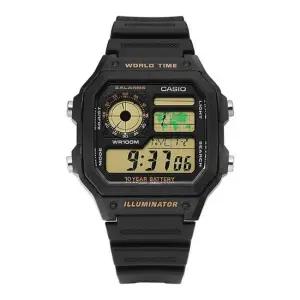 카시오 MUST IT_남성 Digital Square Sports 군인 우레탄 손목 시계AE 1200WH 1BVDF
