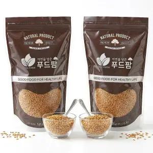 푸드팜 볶은 아마씨 1kg(500g+500g) 캐나다산 무첨가 볶음 골드아마씨