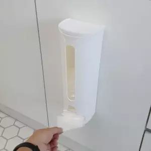 비닐봉투 정리함 화이트 벽부착 봉지 보관함 봉투정리함 비닐 팩정리함 봉지정리함