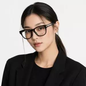 생로랑 안경테 SL 664 001 스퀘어 뿔테 안경