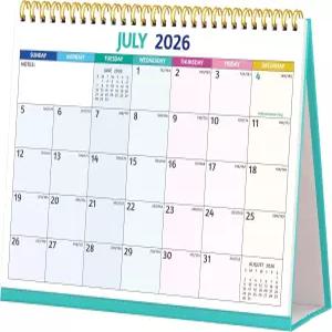 책상 달력 20262027 스탠딩 플립 데스크톱 18개월 2026년 7월 2027년 12월 10 x 8 노트 대형 할 일 연간