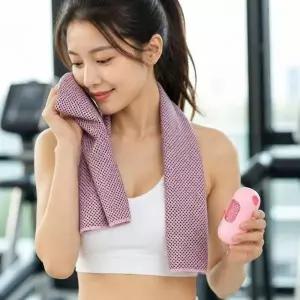 ( )땀 흡수 타월 쿨 수건 핑크 건식 스포츠 여름 냉감 타올