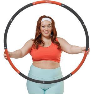 Azhuria Weighted Hula Hoop Plus Size | 3.2lb Weight 43in Diameter Extra Large for Adults Loss Easy to Spin Soft Padding Exercise Beginners & Advanced Hoopers