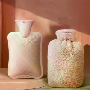 1000ML 부드러운 핫팩 물주머니 탈부착 가능 세탁 가능 발 온열기 천 커버 폭발 방지 소녀 겨울용
