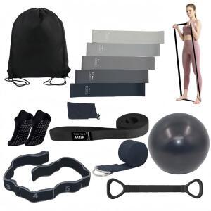 Pilates Equipment for Home Workouts Better Portable Kit 13 in 1 Essentials Kits Women with Ball Yoga Socks Strap and Exercise Bands