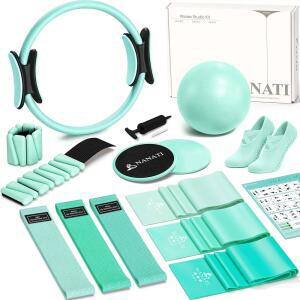 NANATI Pilates Kit with Ankle Weights Essentials for Women Equipment 14.5