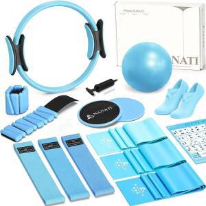 NANATI Pilates Kit with Ankle Weights Essentials for Women Equipment 14.5