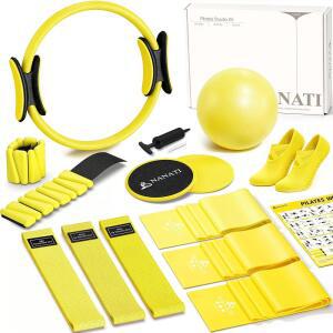 NANATI Pilates Kit with Ankle Weights Essentials for Women Equipment 14.5