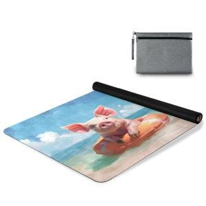 ALAZA Pig Swimming Ring Beach Yoga Mat Non Slip Fitness Exercise Workout for Pilates and Floor Exercises