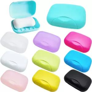 10 PCS 비누 상자 홀더 플라스틱 여행용 접시 욕실 캠핑 체육관 출장용 휴대용 누수 방지 케이스 용기