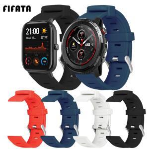 FIFATA 20 22MM 다채로운 교체 실리콘 스트랩 Xiaomi Huami Amazfit GTS 스마트 워치 Stratos 3 시계