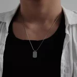 남성 패션목걸이 심플무드 펜던트 실버 써지컬목걸이 써지컬스틸 체인목걸이 남자목걸이