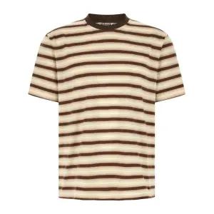 그라디언트 스트라이프 크루넥 티셔츠 A26ST02GJ FADEBROWNSTRIPE