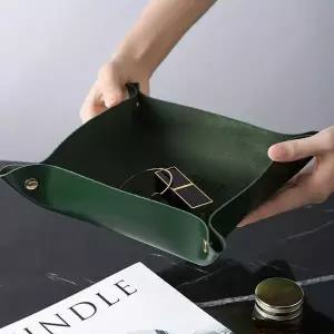 [하프클럽/]악세사리 보관 데스크 정리함 가죽 서랍함 그린