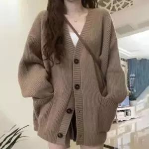 자켓 데일리 하찌니트 가디건 겨울 도톰 여자 가을