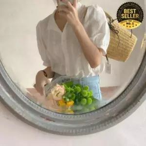 블라우스 여성블라우스 레이스 자수 원픽마켓 화이트