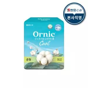 오닉 유기농 순면커버 쿨 생리대 중형 16p 1팩