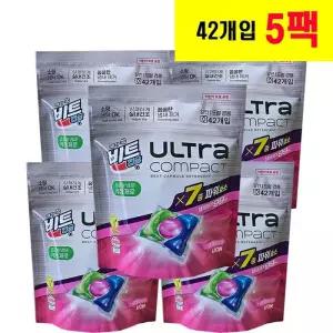 [라이온코리아] 비트 울트라 콤팩트 스위트블로썸( 일반,드럼 겸용) 캡슐세제 42개입