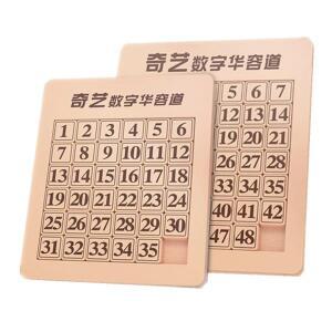 QiYi Klotski 퍼즐 6x6x6 7x7x7 매직 큐브 숫자 슬라이딩 장난감 어린이타입 나무 색상 선물