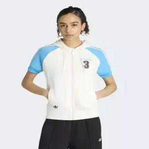 아디다스 ADIDAS 빈티지 슈퍼스타 숏 슬리브 트랙탑 - 화이트 스카이러쉬 KW2087
