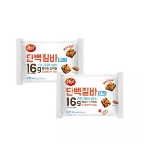 [하프클럽/기타]포스트 단백질바 미니 231g 2개 운동 전후 에너지바