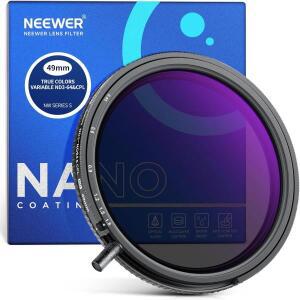 NEEWER 49mm-72mm 트루 컬러 가변 ND&CPL 필터(퍼터 포함) ND3-64 2 in 1 조정 가능한 제한 중립 밀도 및