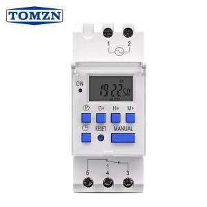 TOMZN 1NO Din 레일 단상 주간 프로그래밍 가능 디지털 스위치 릴레이 타이머 AC 220V 16A
