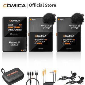 Canon Nikon Sony Fujifilm 카메라 스마트 폰 PC 용 Comica BoomX-D PRO 무선 마이크, 오디오 용 2.4G 무선 옷깃 마이크