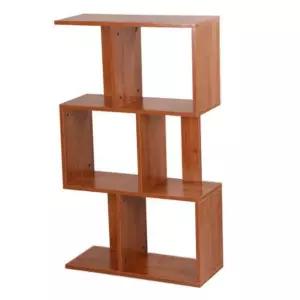 책장 인테리어 3단 퍼즐 무늬목 우드책장 DIY 수납장