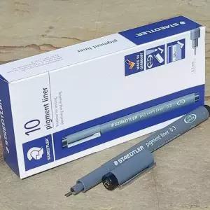 스테들러 0.3mm Fineliner pigment liner 블랙 1다스