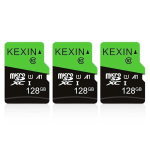 KEXIN 128GB 마이크로 SD 카드 3팩 - 태블릿 액션 카메라 대시캠 드론 게임 콘솔용 풀 HD 고속 마이크로SDXC+ 어댑터 UHS-I C10 U1 TF 카드 128